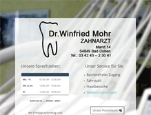 Tablet Screenshot of dr-mohr.de